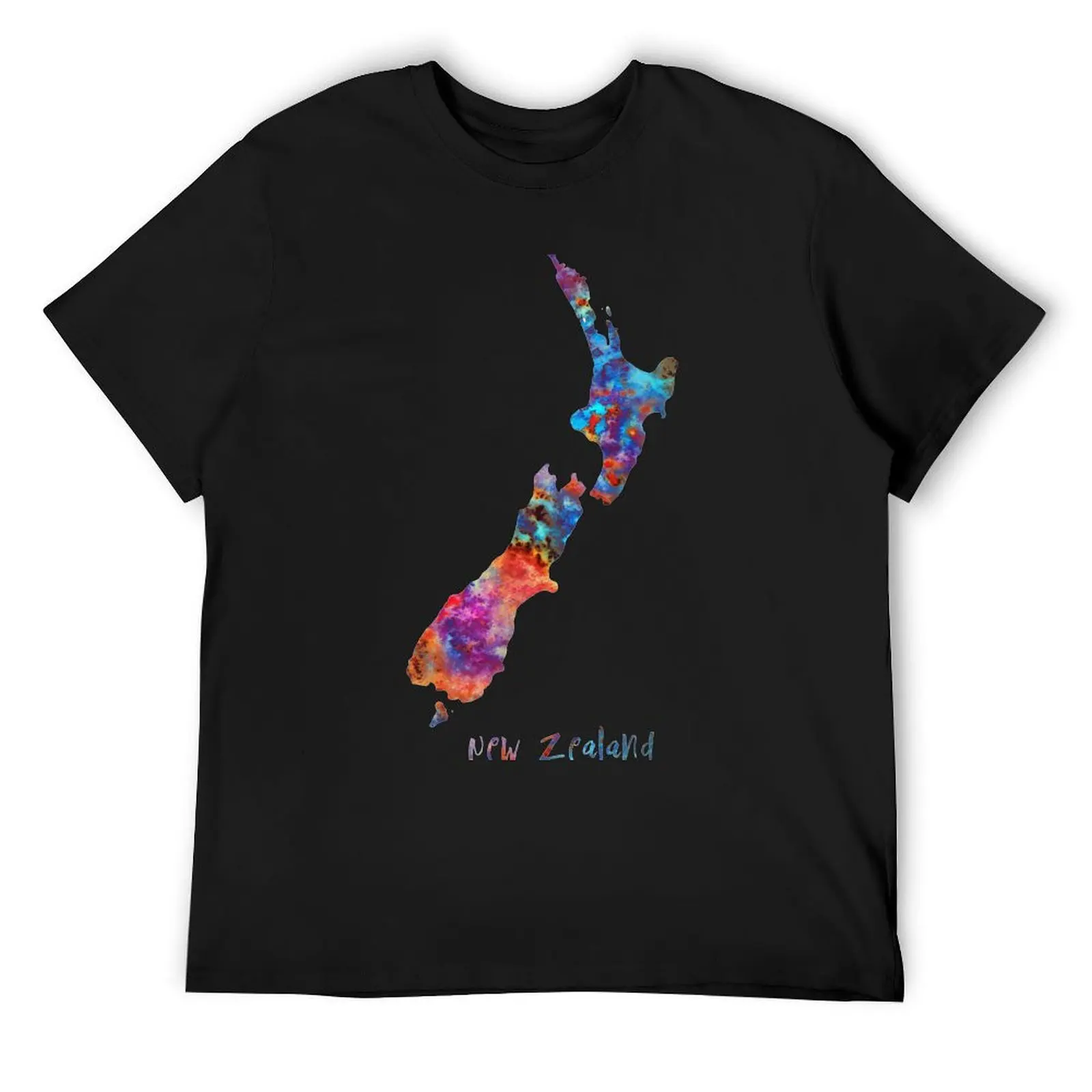 New Zealand map T-Shirt new edition kawaii clothes sweat summer clothes shirts men