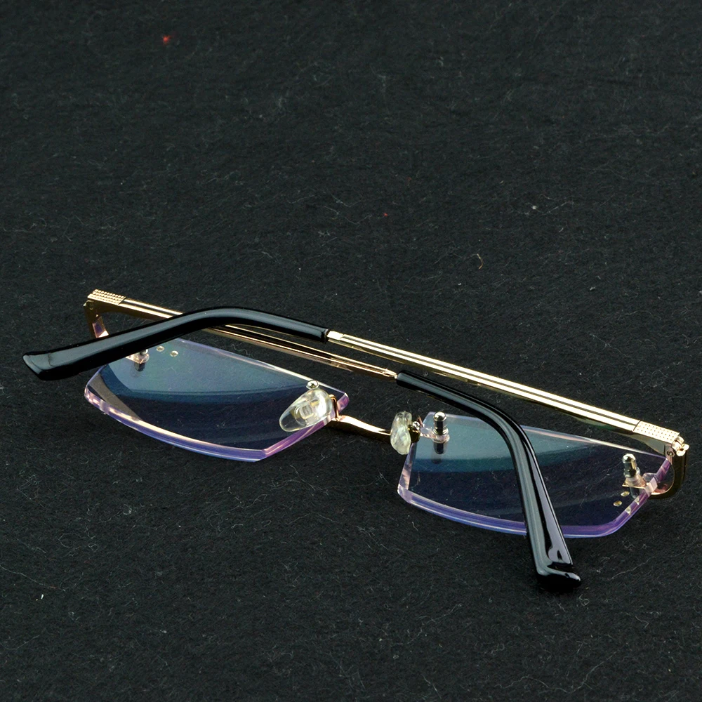 Clara Vida Rimless Diamond Cut Luxury Noble Men Titanium Alloy Reading Glasses +1 +1.5 +2 +2.5 +3 +3.5 +4