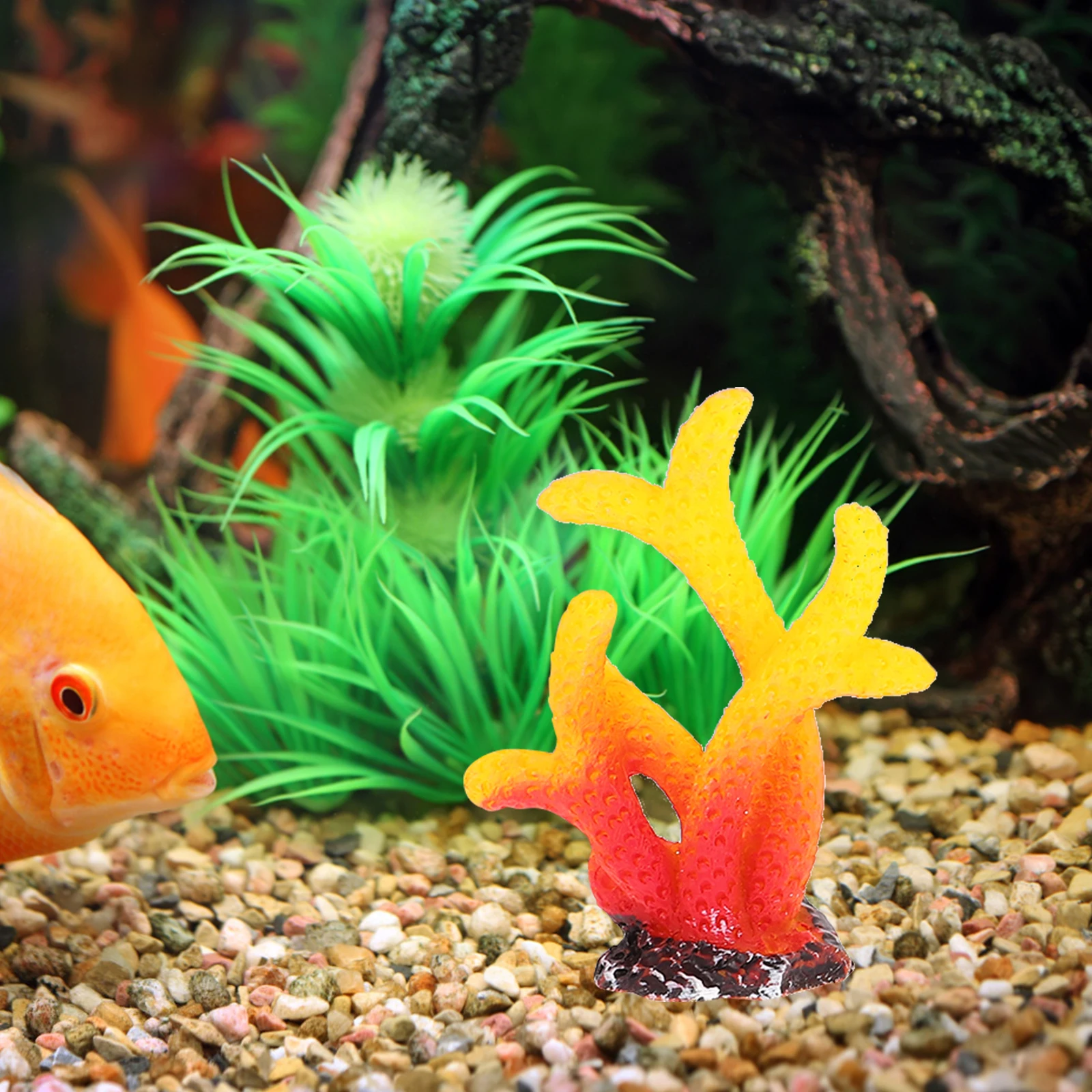 

8pcs Coral naments Aquarium Decorations Resin Coral Reef Fish Tank Turtle Accessories Vivid Lifelike Appearance Easy Care