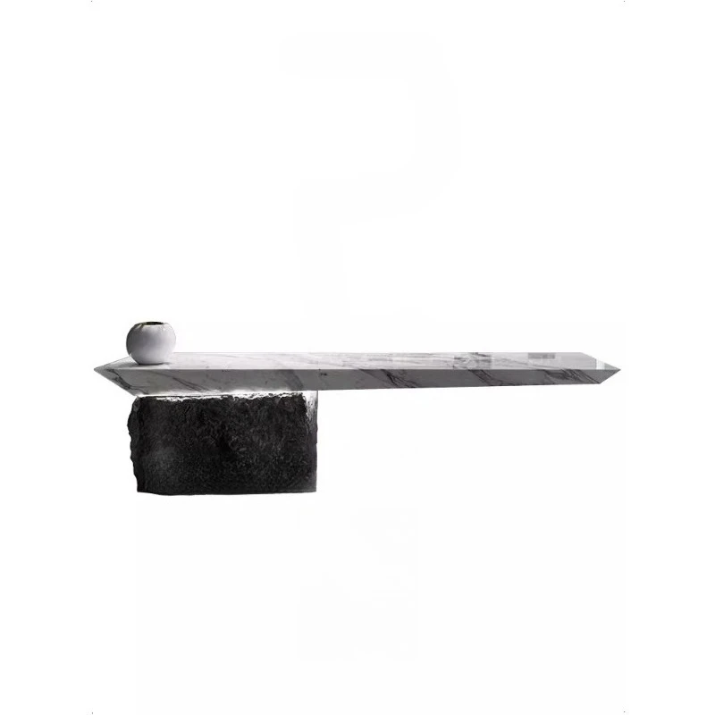 

Suspended designer boss table, micro-cement paint desk
