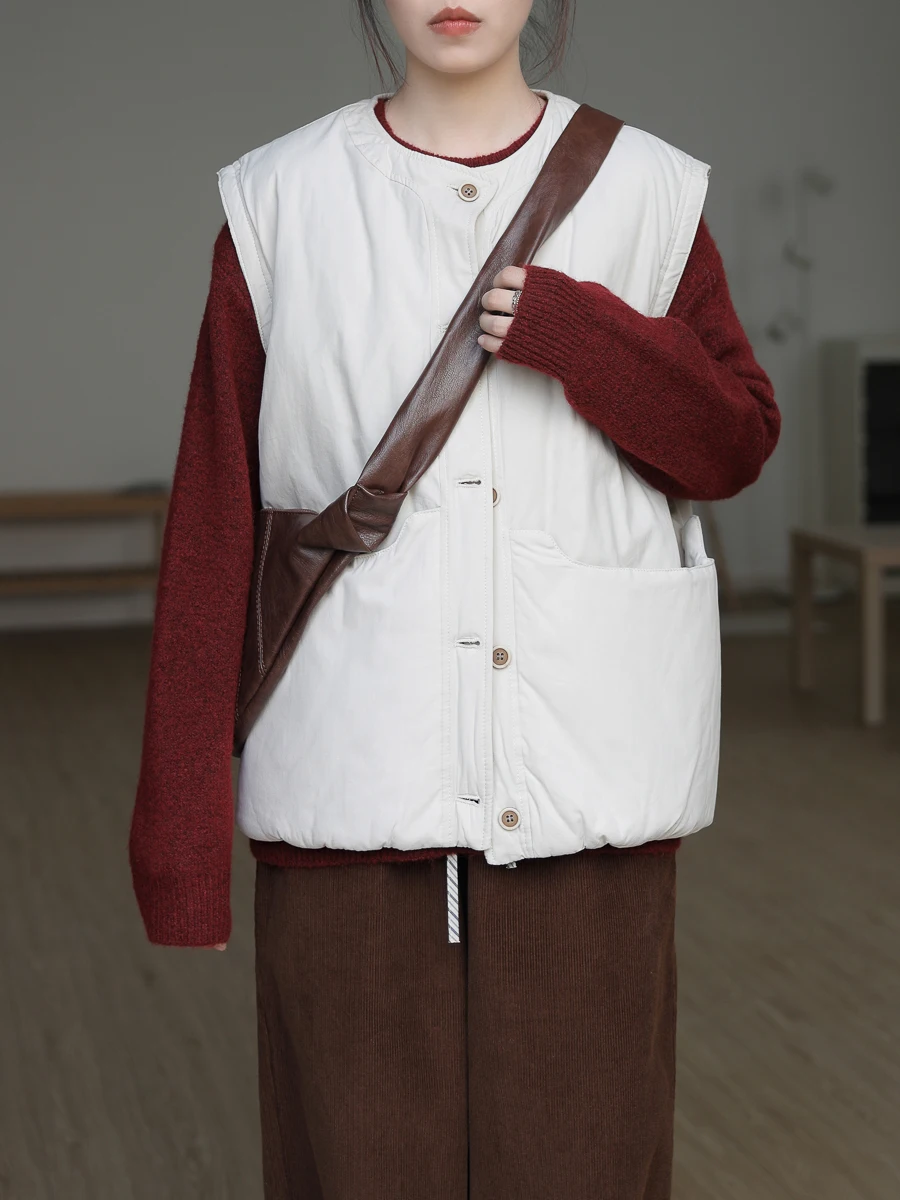 

Жилетка женская TongTongJia, повседневная, свободного кроя, из хлопка, теплая, для осени и зимы, стройнящая фигуру, на одной пуговице, для работы и повседневной носки