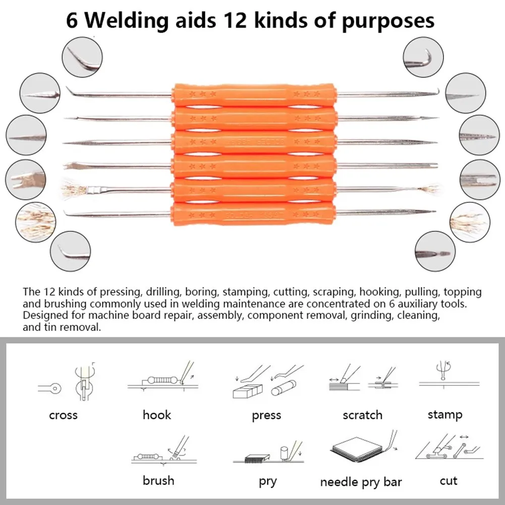 Component Removal Desoldering Aid Kit For PCB Cleaning Multi-function Tips Portable Handheld Precision Components
