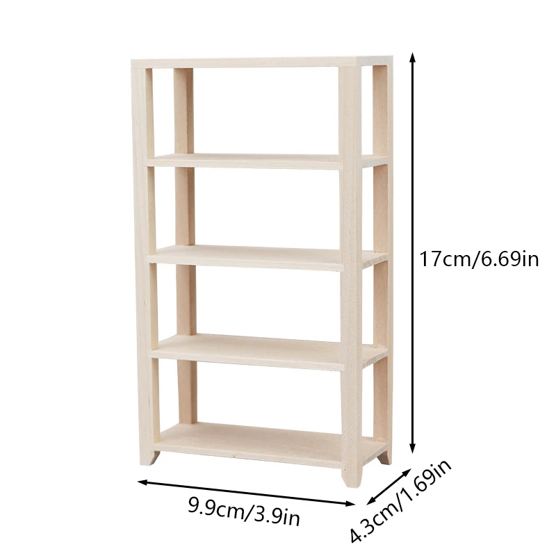 1:12 Dollhouse Miniature Display Rack Bookshelf Multi-layer Storage Shelf Model Furniture Decor Toy Doll House Accessories