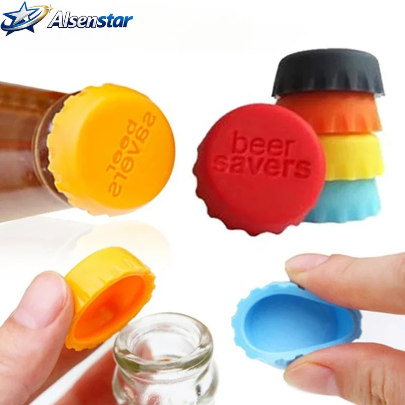 60pcs Reusable Silica Gel Bottle Cap Sealed Beer Cap Vinegar Soy Sauce Bottle Soda Cola Cap Wine Protective Stopper