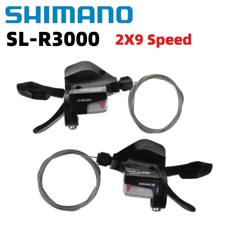 Shimano SORA 2X9-Speed Flat Bar Shifter Lever SL-R3000 Road Bike Parts 2S 9S Release Shifters Triggle