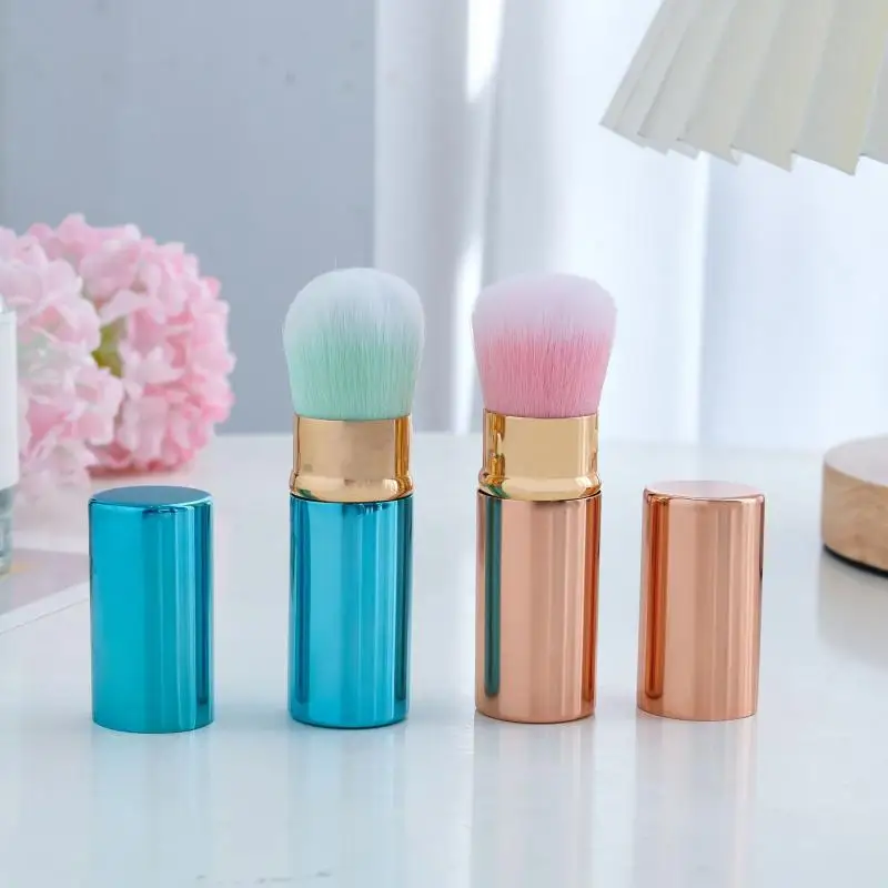 Pinceaux de maquillage rétractables simples, blush à poudre multifonction, outils de maquillage de haute qualité, outil cosmétique pour nouveaux produits avec couvercle