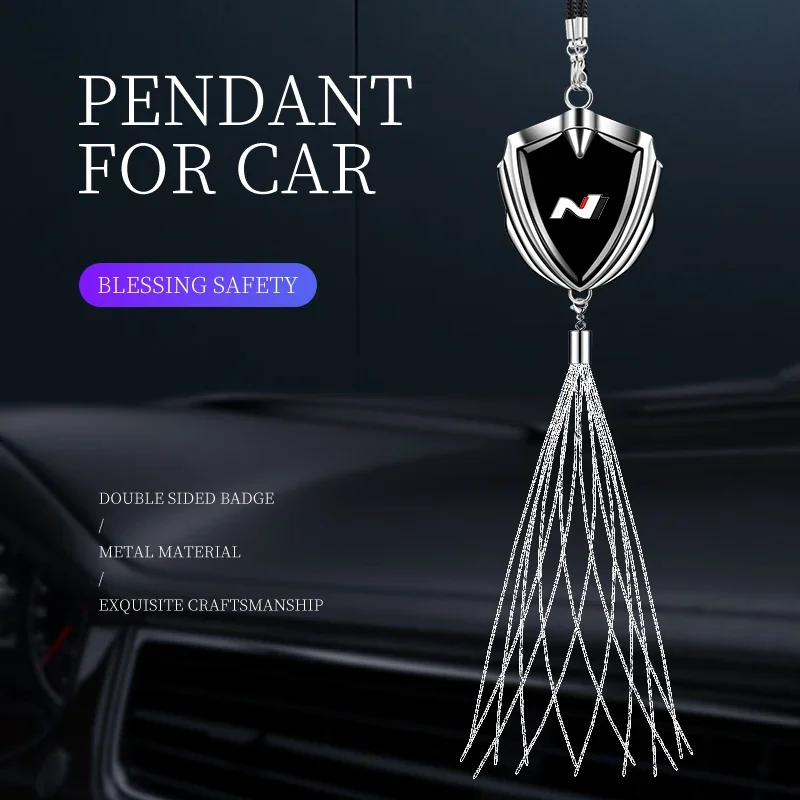

New Auto Rearview Mirror Pendants Car Interior Decoratoin Accessories For Hyundai N Nline Tucson Kona Sonata Veloster i20 i30