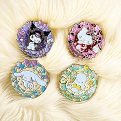 Broche Sanrio Cartoon para Homens e Mulheres, Emblema de Liga, Hello Kitty, Kuromi, Jade, Gui, Cão, Pacha, Bonito, Mochila Pingente, Roupas