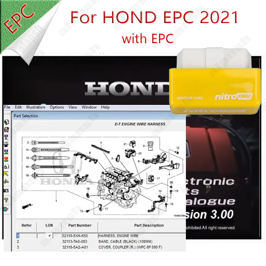 2021.3 for honda EPC v3.0 Electronic Parts Catalogue + nitro