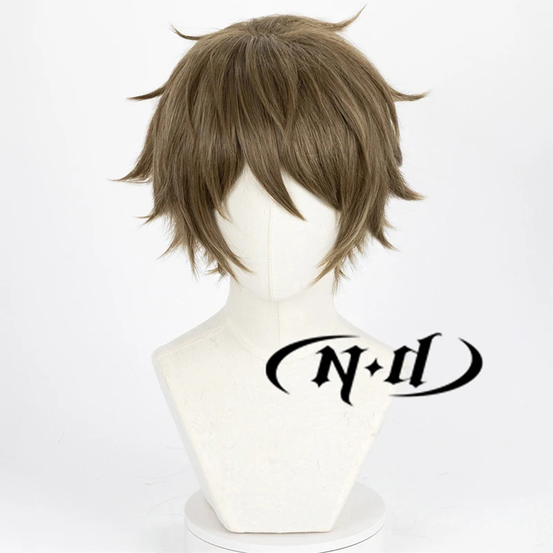 ND Takamine Midori Cosplay Wig Game Ensemble Stars Cosplay Short Brown Green Hair for Costume Theme Party High Quality Kanekalon