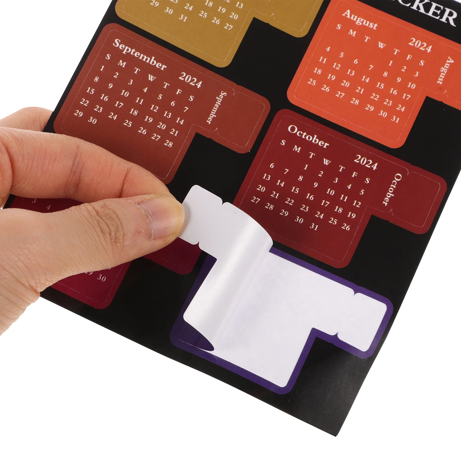 

2Sets Bright Color Non-Fading Calendar Stickers Practical Safe for Study Work Planner Tabs Calendar Stickers Planner Tabs