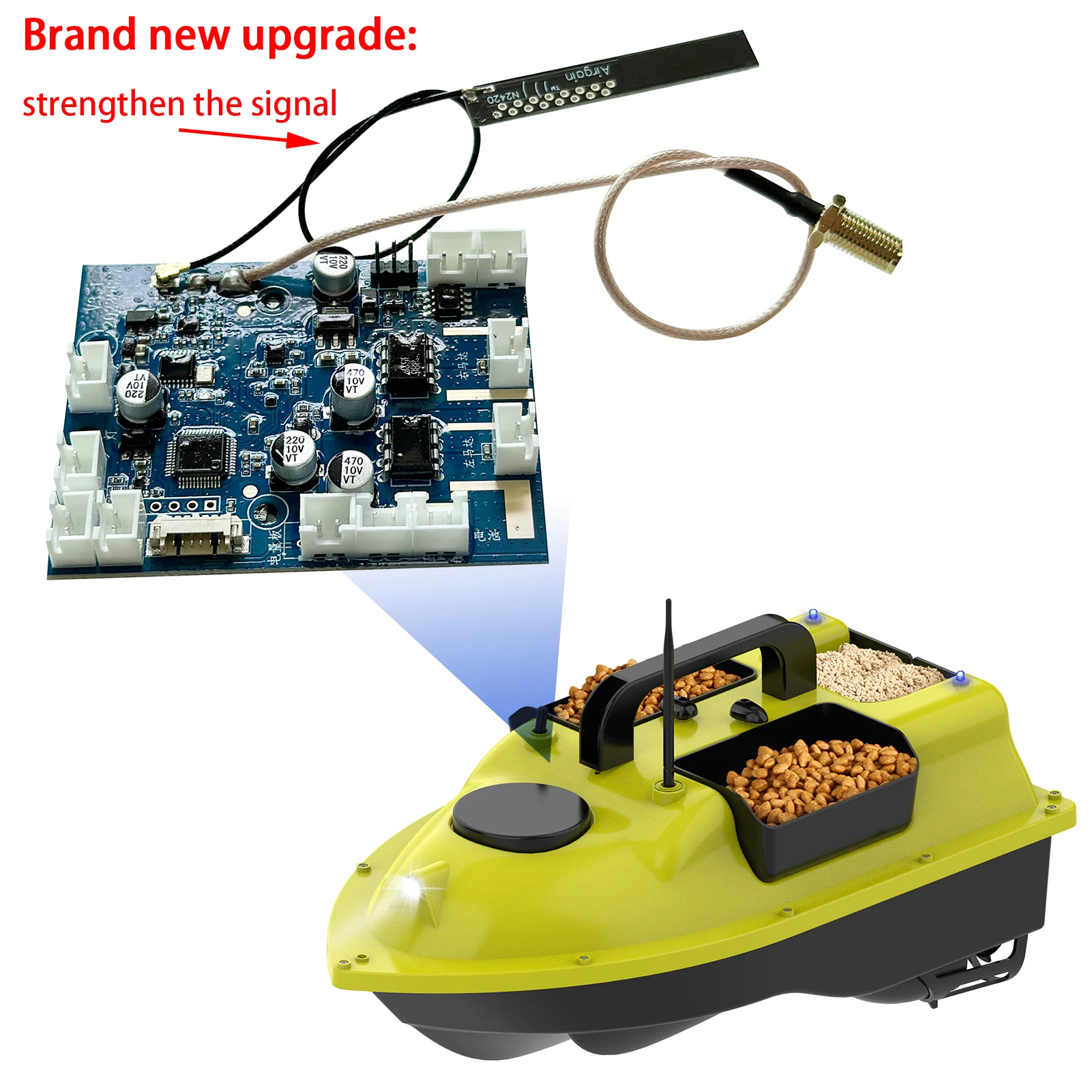 Fishing Boat Main Board 16 Point GPS RC Remote Control Fish Bait Boat Mainboard Replacement Accessories Parts