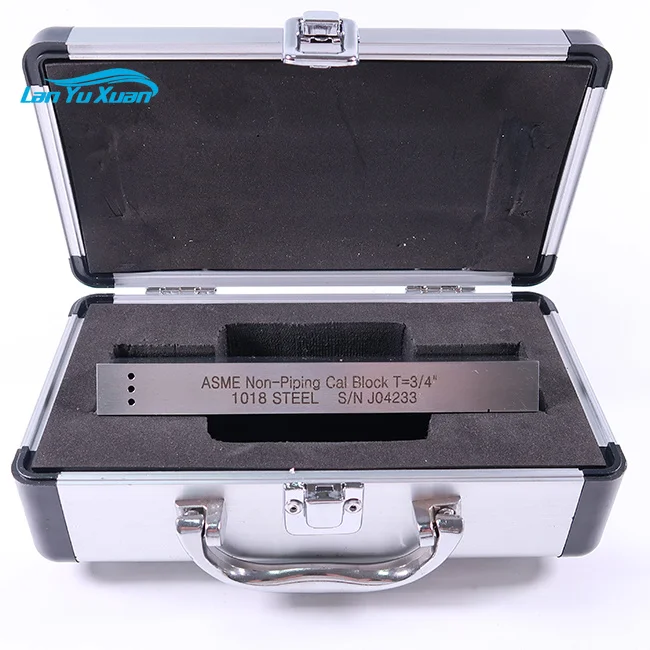 ASME Non-Piping Cal Block T=3/4 inch  ASME TYPE 1018 steel  calibration block for UT shear wave (3/4 inch thickness)
