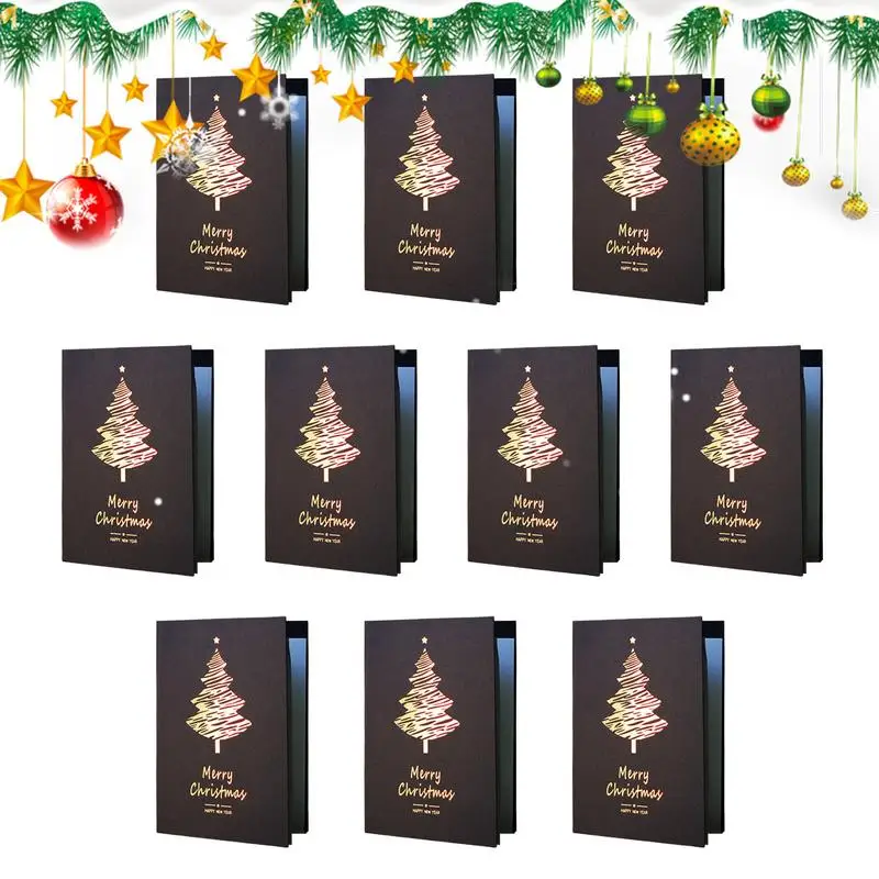 

Beautiful Christmas Cards 10X Greeting Cards With Envelopes Happy Holidays Notecards Merry Christmas Cards Assorted Holiday