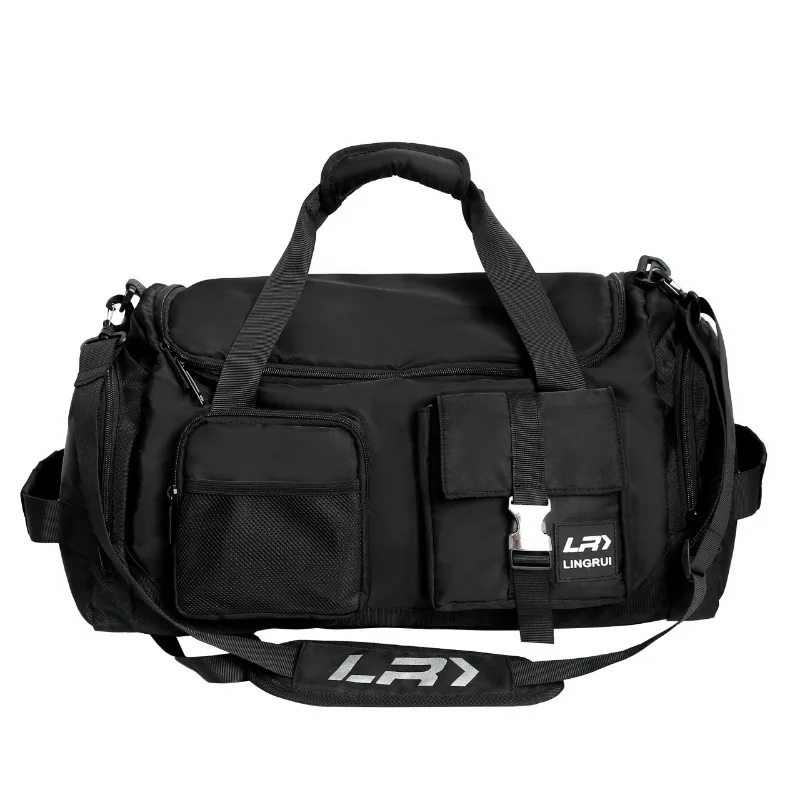 Zaino per allenamento Fitness sportivo borsa di grande capacità borsa da viaggio per il tempo libero all'aperto cerniera in Nylon semplice tinta unita durevole Unisex