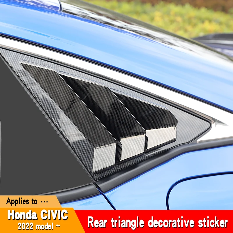 

The rear triangular window decorative sticker is applicable to the 11th generation Honda Civic car accessories in 2022