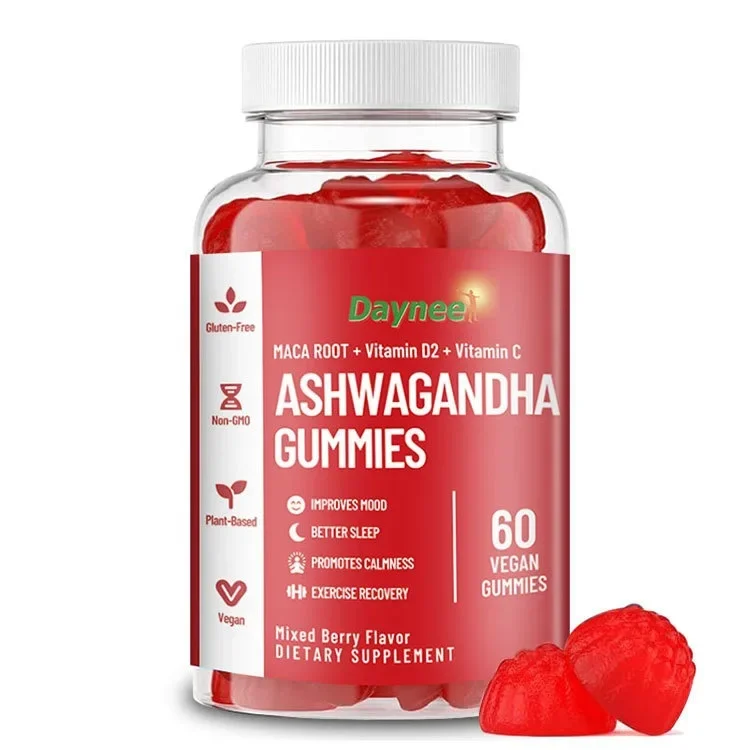 1 bottle Ashwagandha Gummies Pills Improving Mood Reduce Stress Better & Longer Sleep Support Stronger Immune System health food