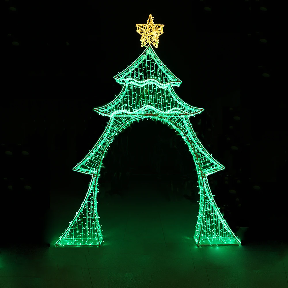 Christmas Halloween Tree Arch Decoration Pattern Lights Commercial Street Festival Outdoor