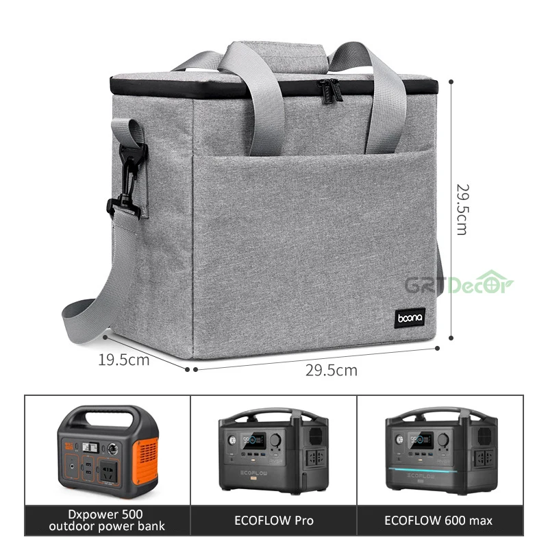 Imagem -06 - Ecoflow-bolsas de Armazenamento de Viagem para Alimentação Externa Bolsa Organizador Portátil Dxpower 500 Impermeável Pro Ecoflow 600 Max Novo