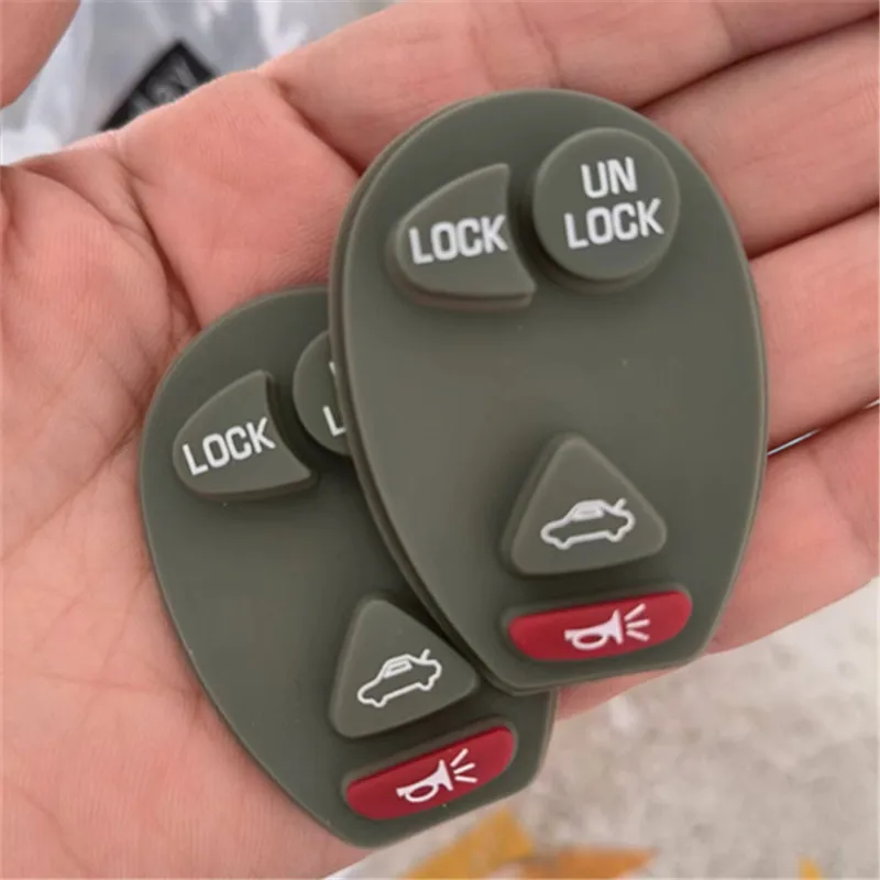 

2PCS 4 Buttons Rubber cover Button Pad For Buick GMC Saturn 4 Button Car Remote Key Cases