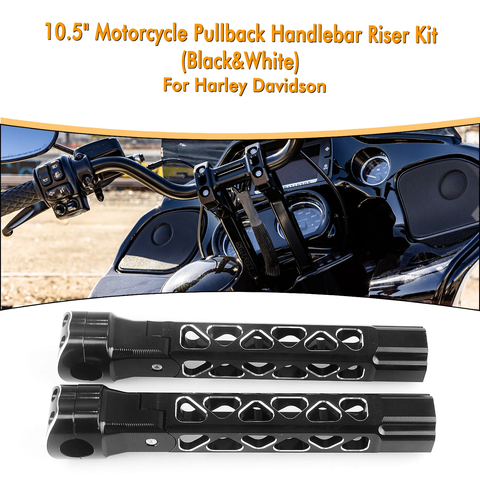 Motorbike Universal Handle Bar Pullback Riser Handlebar For most Models