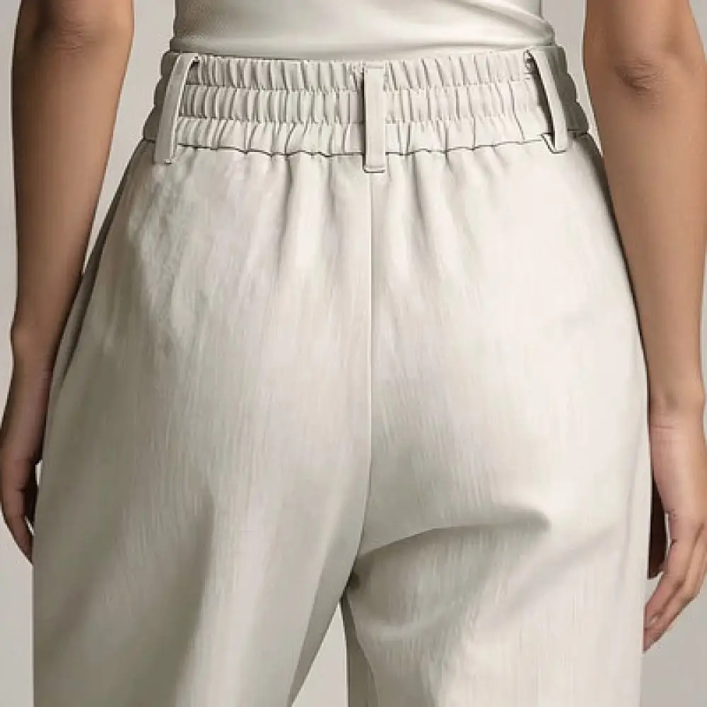 High Waist Tapered Pants Women Casual Pleated Trousers Loose Fit Drapey Suit Slacks Elegant Fashion Commuter Daily Wear