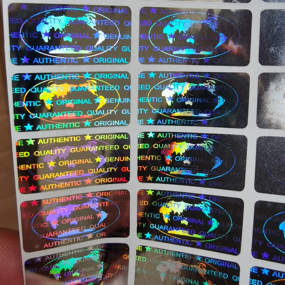 Imagem -04 - Tamper Proof Holographic Seal Label Autêntico Garantia Void Original Autêntico Qualidade Garantida 500 Pcs 20x10 mm