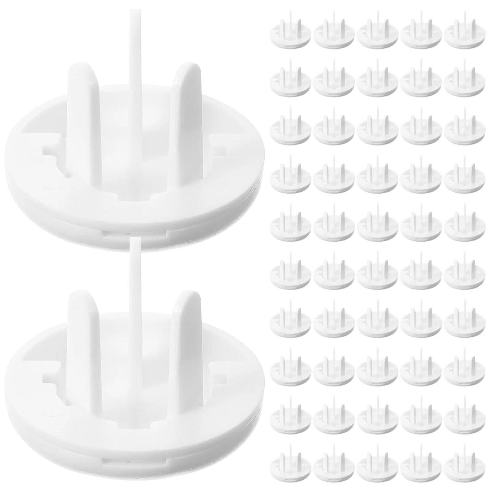 

50 шт. Защитные заглушки для электрических розеток из АБС-пластика, защита от детей, для дома, для малышей