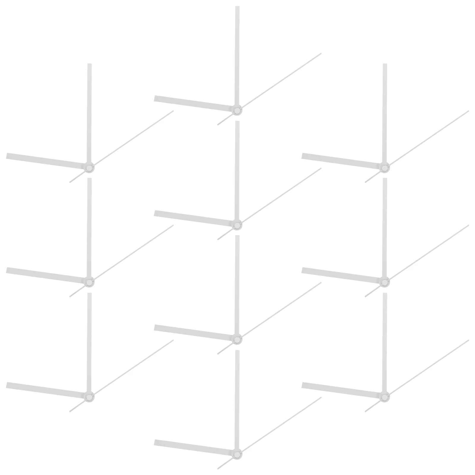 10 Sets Wall Clock Hand Large Digital Hands Replacement Watch Alarm Aluminum DIY Repair Kit Office Pointer