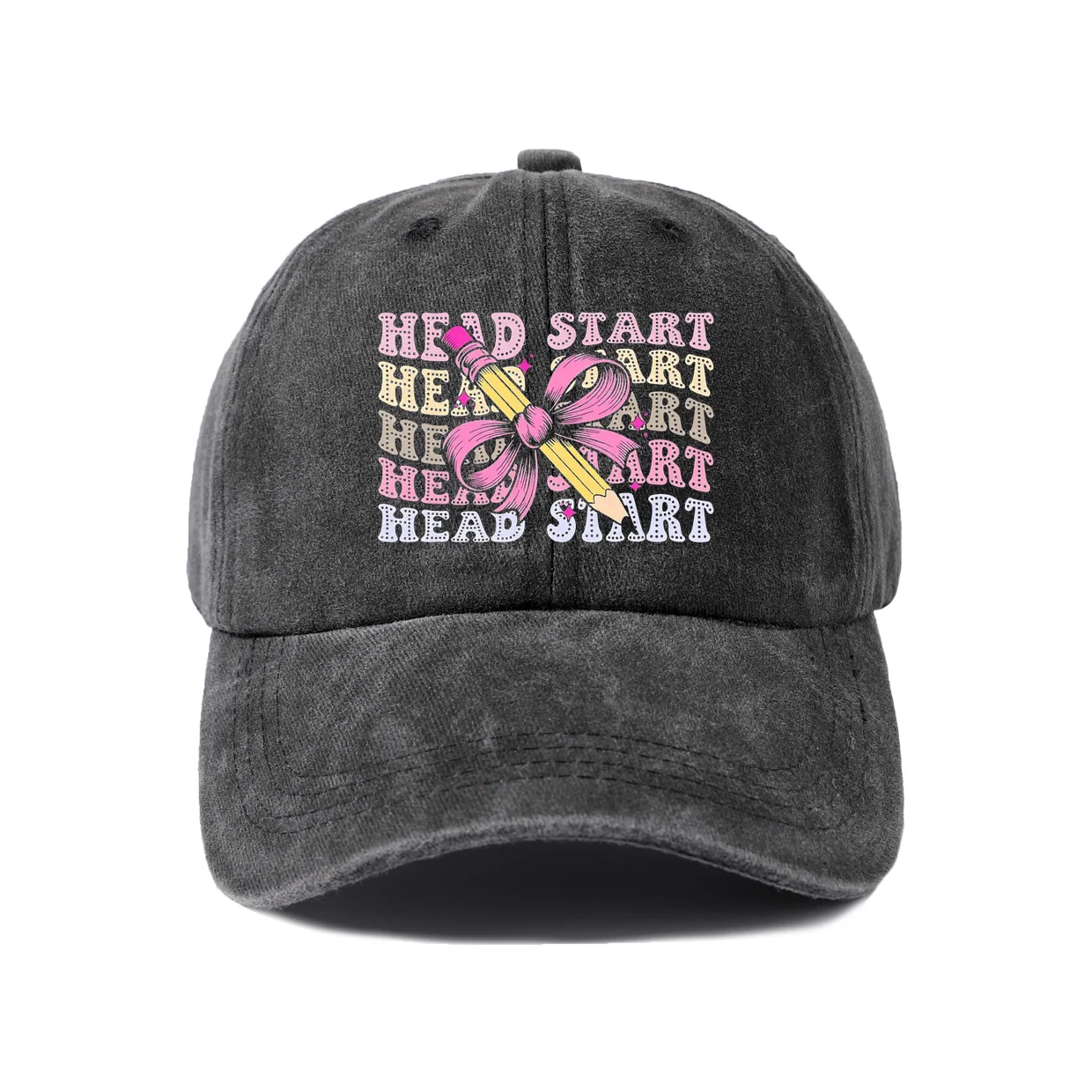 Gorra de béisbol con diseño de la marca Pink Ribbon Head Start, estilo vintage lavado, ajustable, unisex, tipo "dad hat", regalo casual.