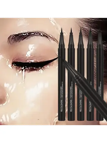 5PCS/Set Smooth Liquid Eyeliner Pen, Waterproof, Long-lasting Makeup, Black, Ultra-fine Pen Tip,Create A Charming Eye Makeup