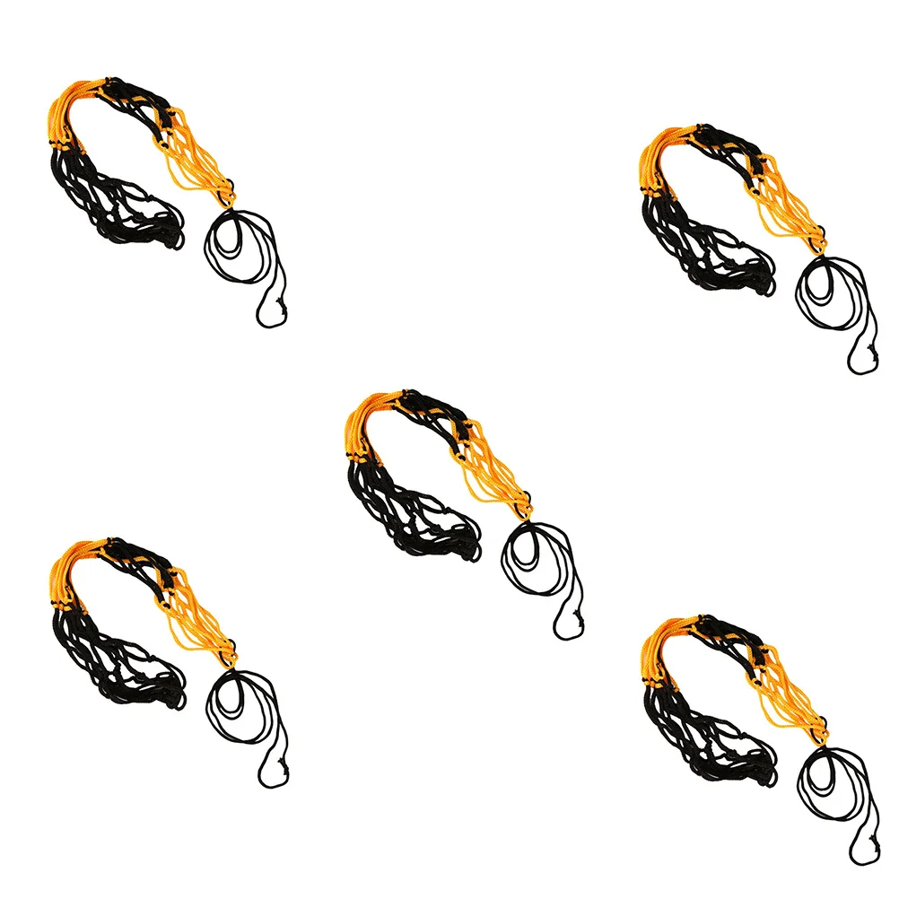 

5 Pcs Wear-resistant Basketball Net Bag Portable Bags Mesh for Sports Equipment Golf Convenient Balls Nylon Nets