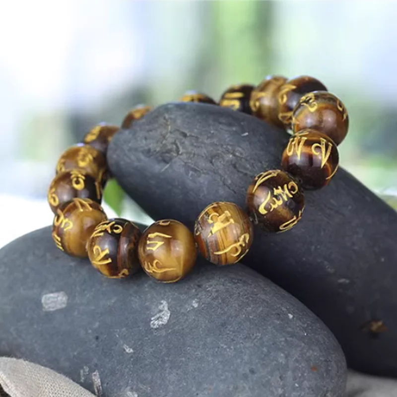 

5A Natural Tiger Eye Bracelets for men and women single circle jewelry Jewelry Health Protection Soul Healing Couple Crystal