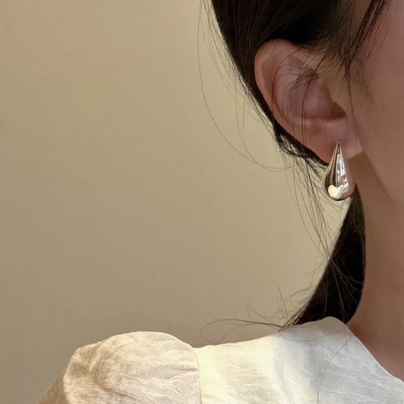 925 Sterling Silver Earrings For Women Trendy Simple Waterdrop Earring Jewelry Prevent Allergy Party Christmas Accessories