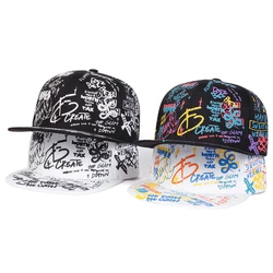 Unisex 88 Letter Graffiti Print Hip-hop Hats Fashion Spring Autumn Outdoor Adjustable Casual Baseball Caps Sunscreen Hat