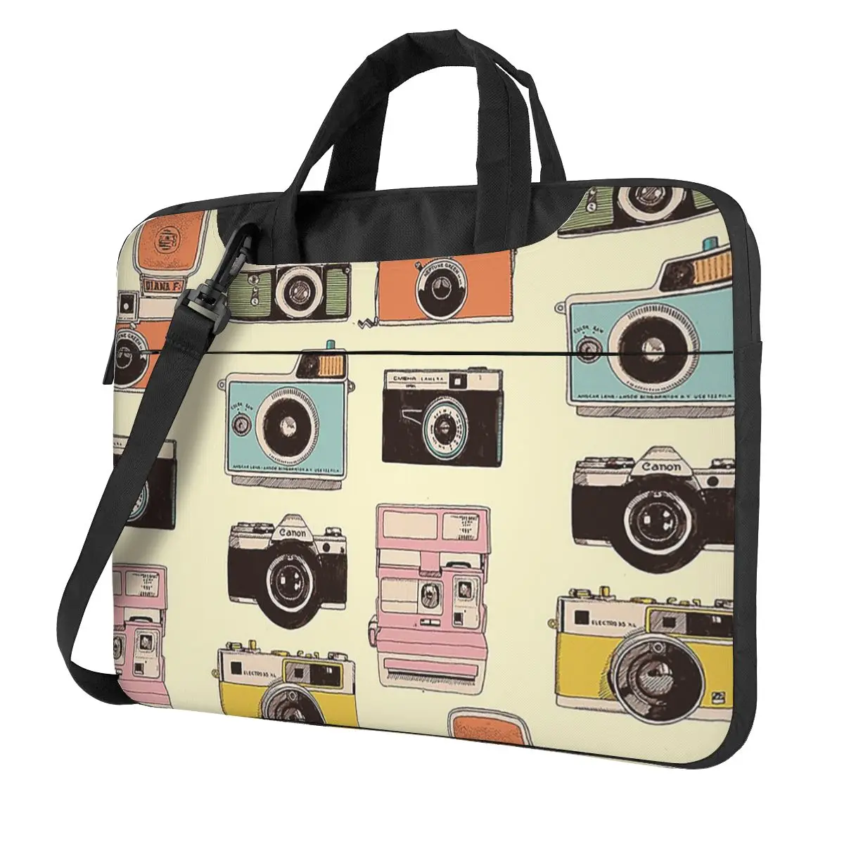 Vintage Camera Laptop Bag Protective Case Computer Bag 13 14 15.6 Inch Crossbody Notebook Pouch For Macbook Pro Air