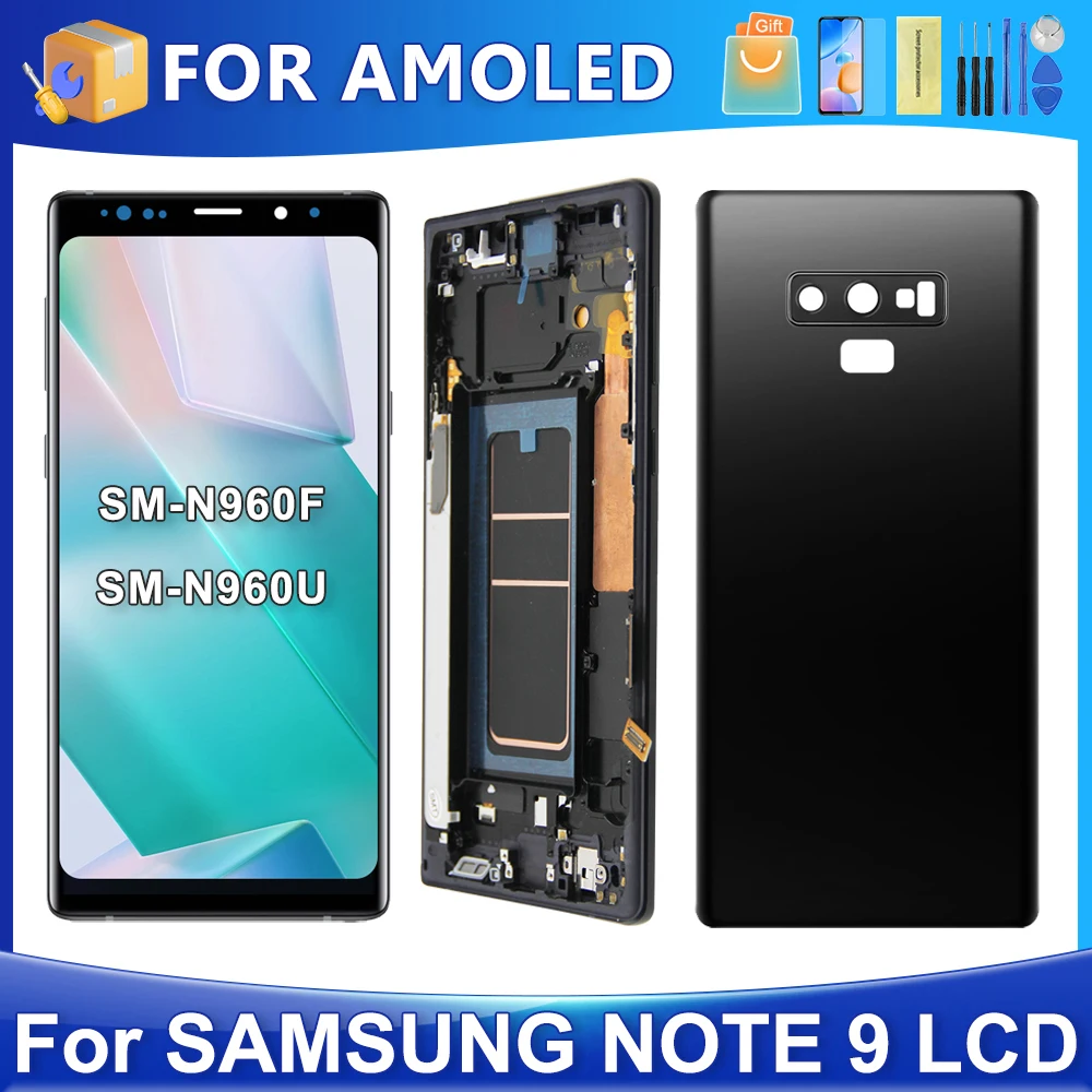 For AMOLED Note 9 For Samsung Note9 N960 N960F N960U N960W LCD Display Touch Screen Digitizer Assembly Replacement