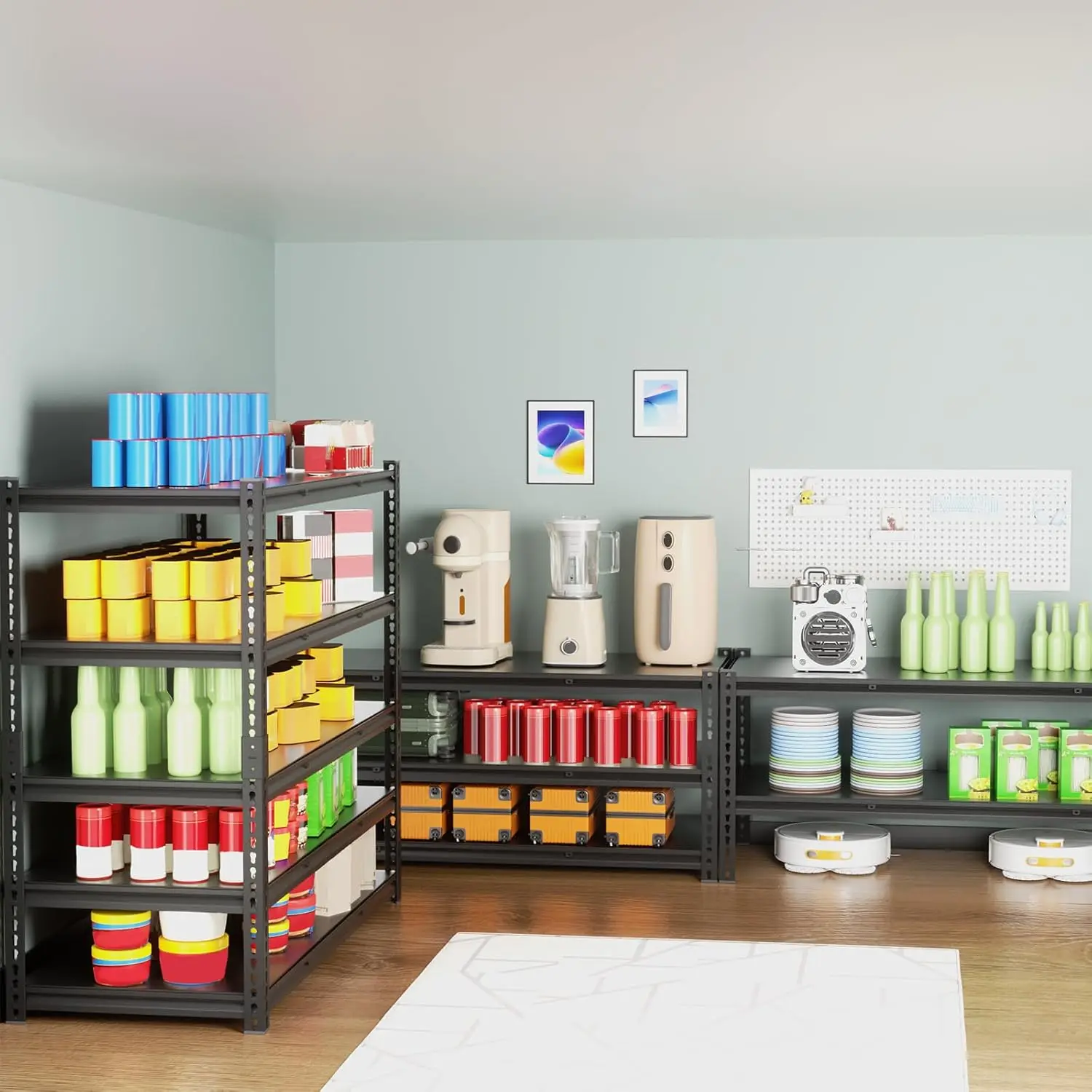 5-Tier 60x24x72 Heavy Duty Garage Storage Rack 3000LBS Adjustable Warehouse Shelving Unit Customized