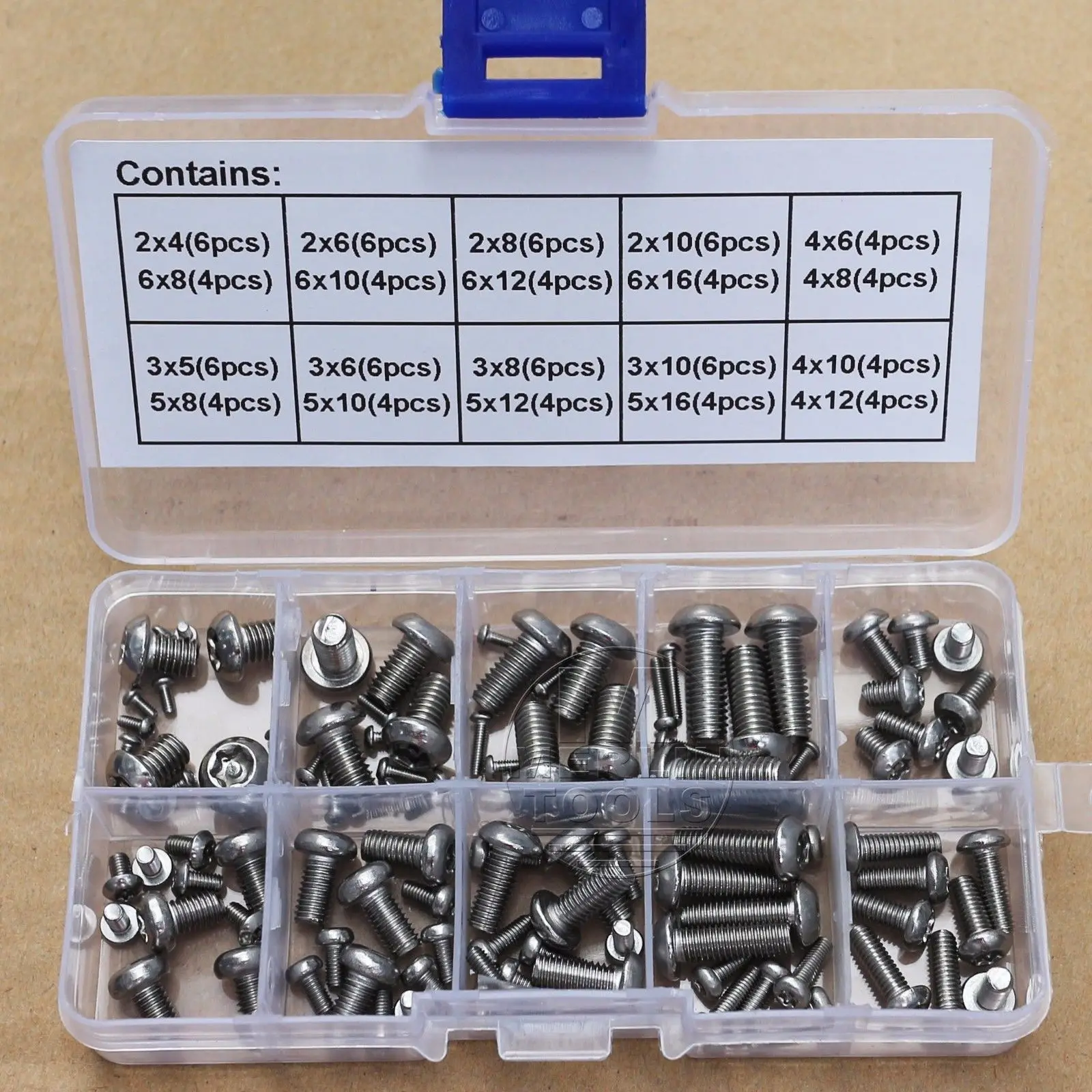 96Pcs M2 M3 M4 M5 M6 Stainless Security Anti Theft Dome Head Torx Screws Bolts