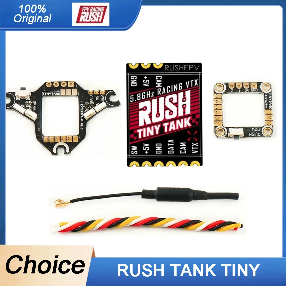 RUSHFPV Tiny Tank VTX 5.8GHz 350mW Analog FPV Video Transmitter 48CH 5V Input LED Board For Toothpick Whoop