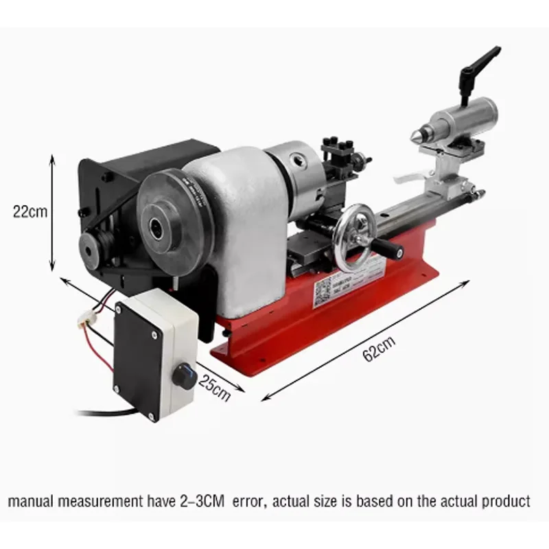 

Миниатюрный настольный токарный станок для DIY и научных исследований, домашний инструментальный токарный станок с металлическим 4-кулачковым патроном 80 мм