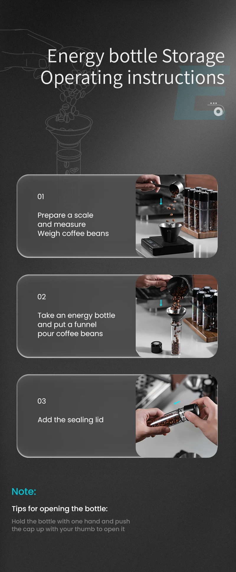 MHW-3BOMBER Coffee Bean Cellars Tubes Single Dose Coffee Bean Storage with 8 Tubes with Exhaust Valve Shelf & Funnel Cafe Tools
