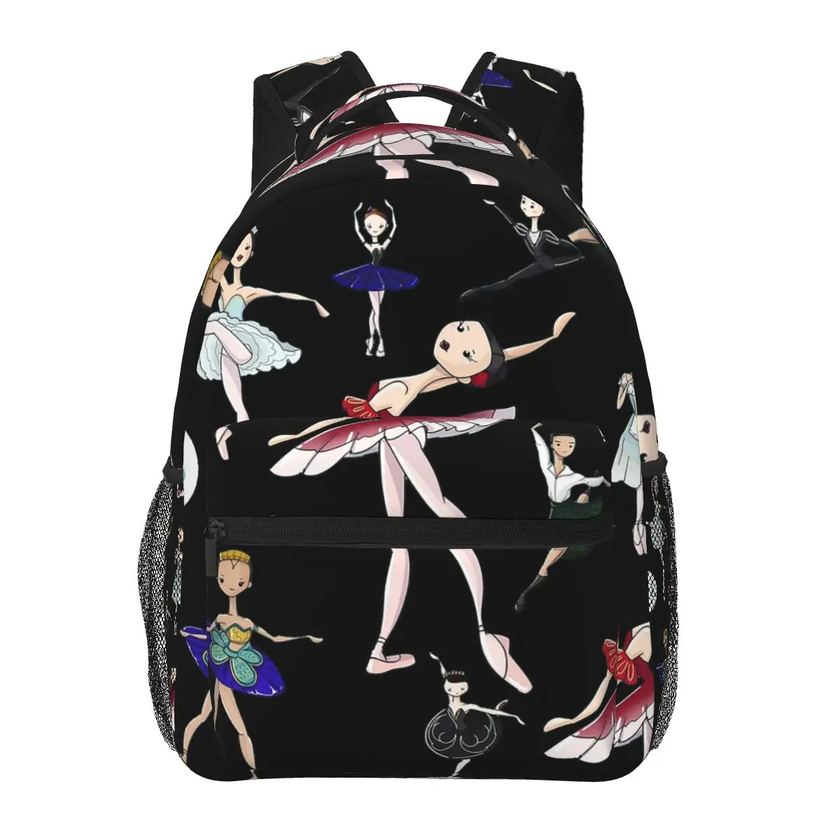 Print Ballet Variations Backpacks Boys Girls Bookbag Children School Bags Cartoon Kids Rucksack Shoulder Bag Large Capacity