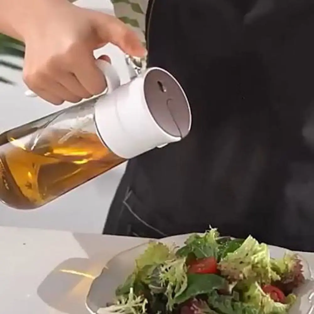 

Multifunctional 550ml 2 in1 Oil Sprayer Food Grade Glass Reusable Oil Spray Bottle Leakproof Sauce Seasoning Container Barbecue