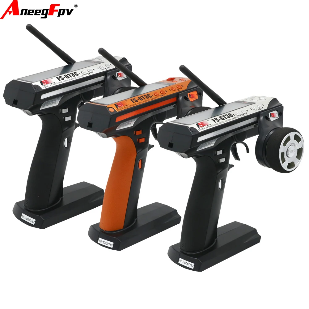 Flysky FS-GT3C 2.4G 3CH RC Car System with Battery GR3E Receiver Radio Controller for Remote Control Cars