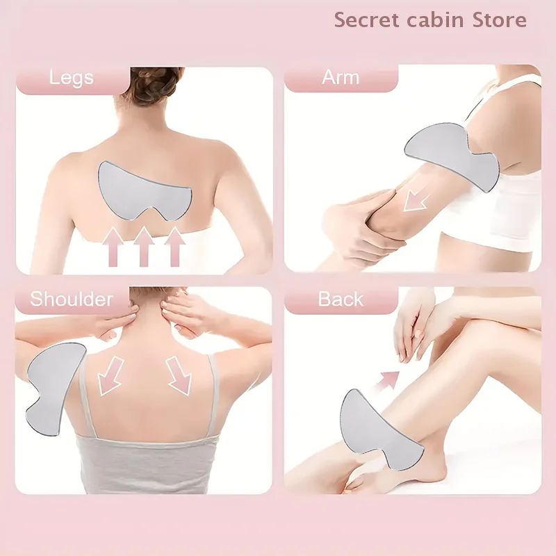 1PCS 스테인레스 스틸 Gua Sha 스크레이퍼 마사지 얼굴 목 바디 Guasha 마사지 도구 얼굴 스킨 케어 Guasha 보드 얼굴 마사지