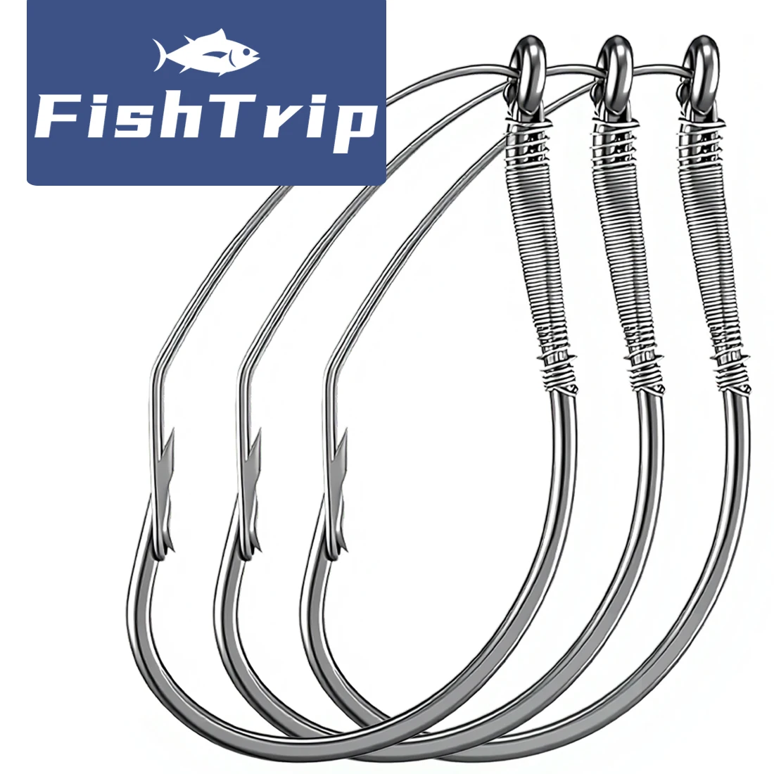 

FishTrip Weedless Wacky Rig Hooks Drop Shot Wacky Hook Fish Circle Hook for Wacky Soft Worm & Neko Rig Fishing Bass Saltwater