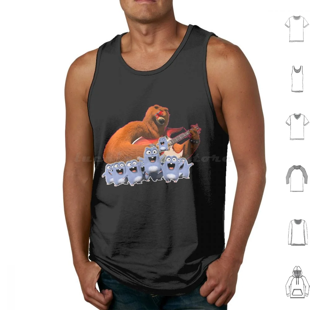 Grizzy And Lemmings Funny Singer Grizzy Tank Tops Print Cotton Grizzy And Lemmings Funny Singer Grizzy Kids Tv Grizzy And