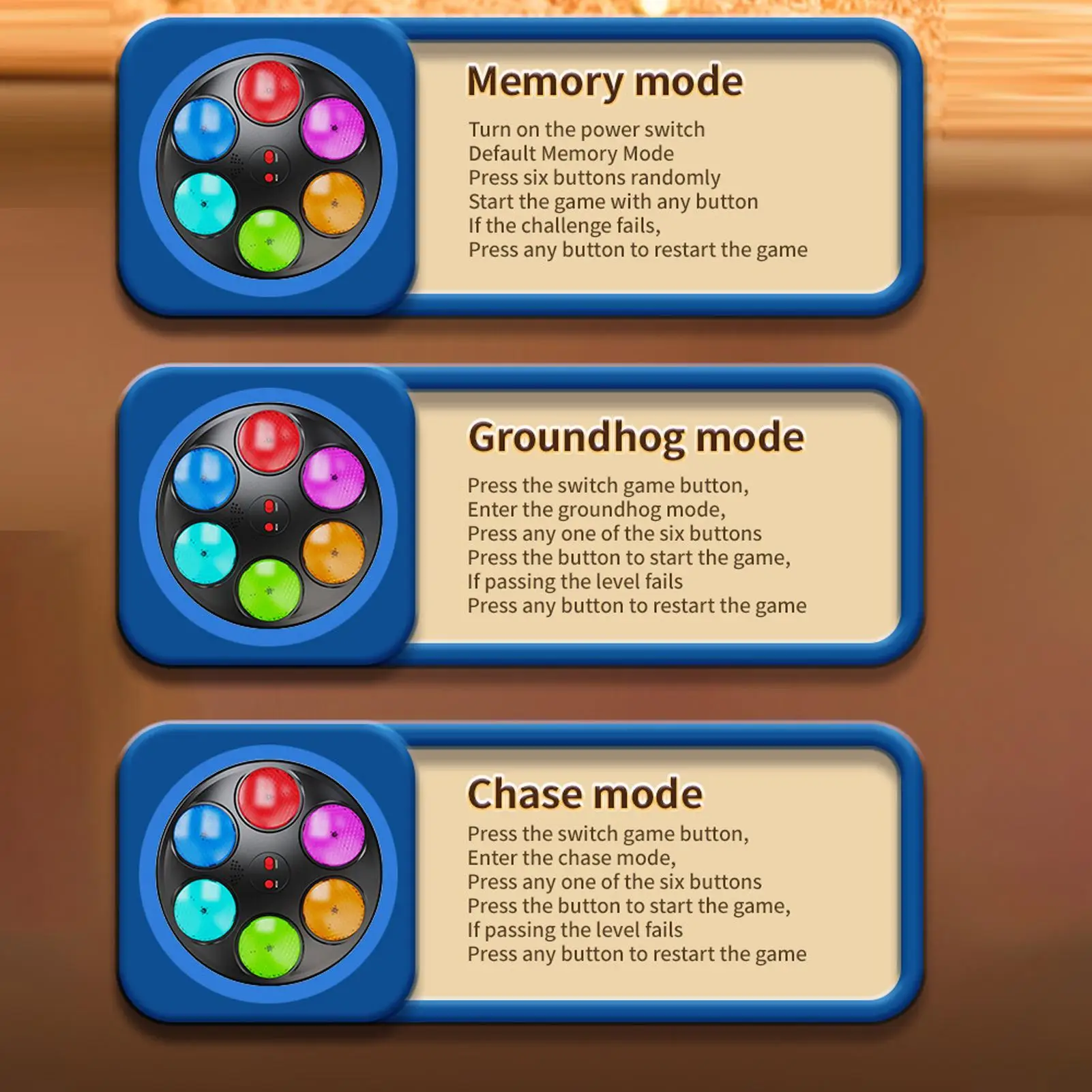 Whack Mole Gioco per bambini Martello Mole Gioco da tavolo Giocattolo educativo leggero per ragazzi Ragazze Apprendimento precoce Famiglia del bambino