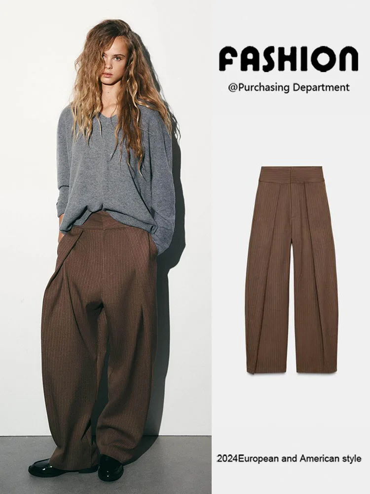 

Новинка весенней коллекции: Женские брюки-баллоны с высокой талией, длинные, элегантные, модные, в китайском стиле, женская одежда